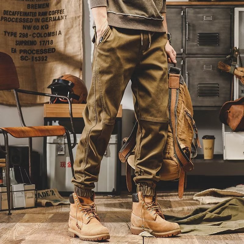 Pantalones cargo holgados de moda para hombre