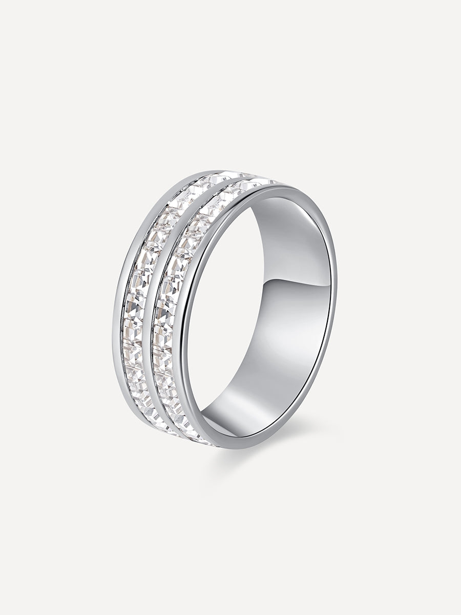 Anello Doppio Brillante