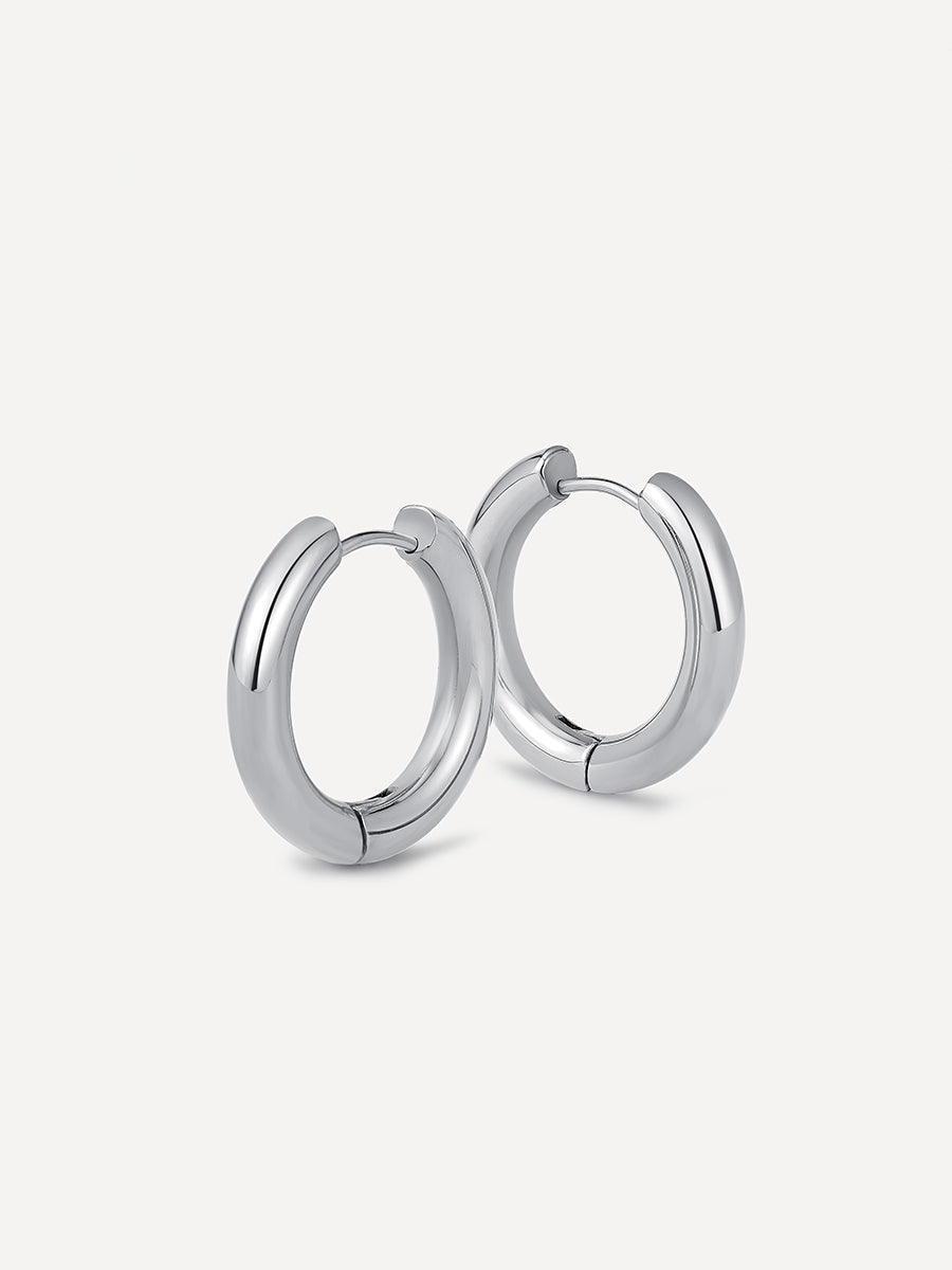 Créoles brillantes moyennes de 24 mm