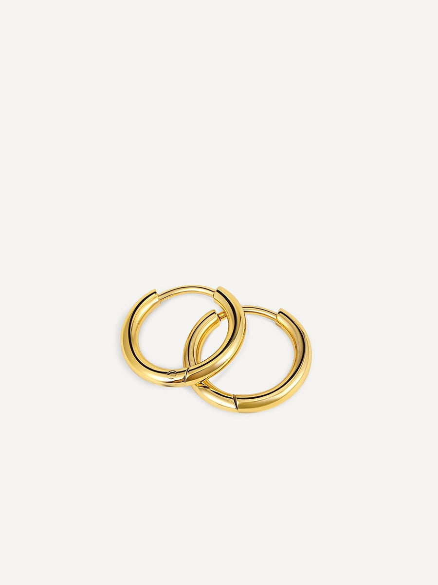 Petites créoles fines de 14 mm