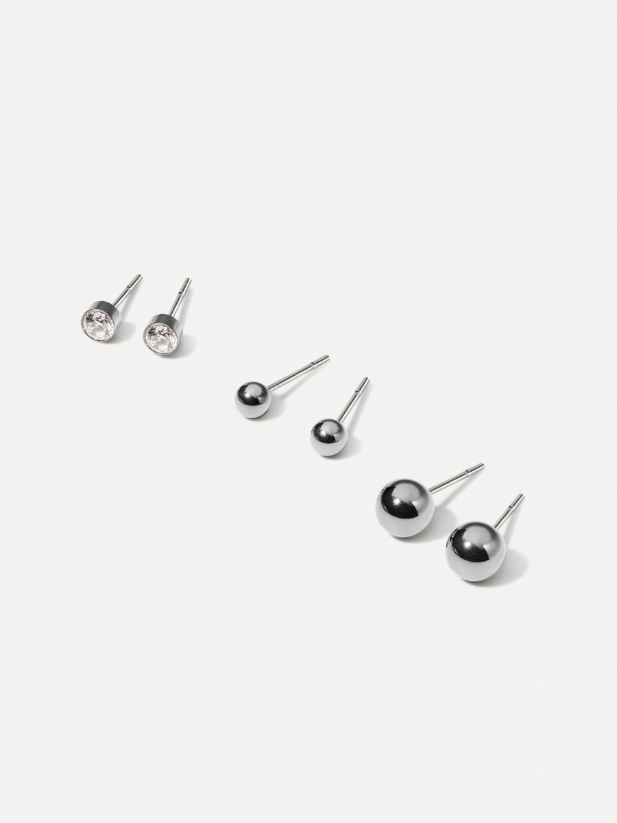 Trio de boucles d'oreilles Bulle