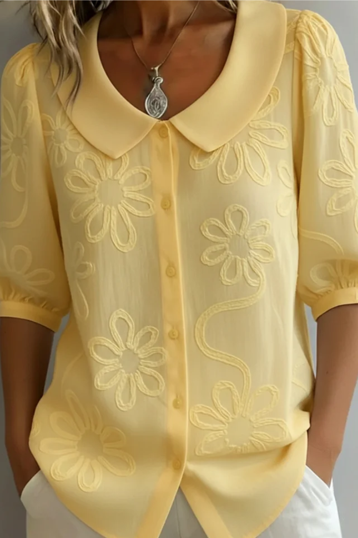 Elegante blusa floreale