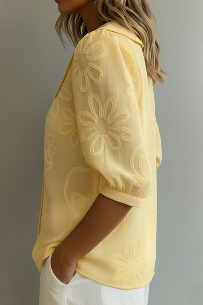 Elegante blusa floreale