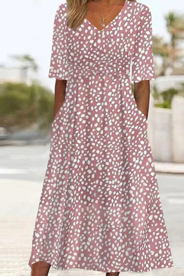 Vestito midi a pois