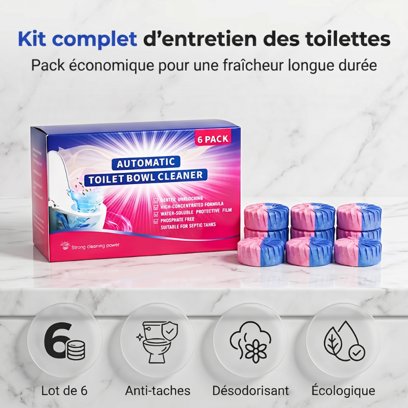 Pastillas limpiadoras automáticas para inodoro