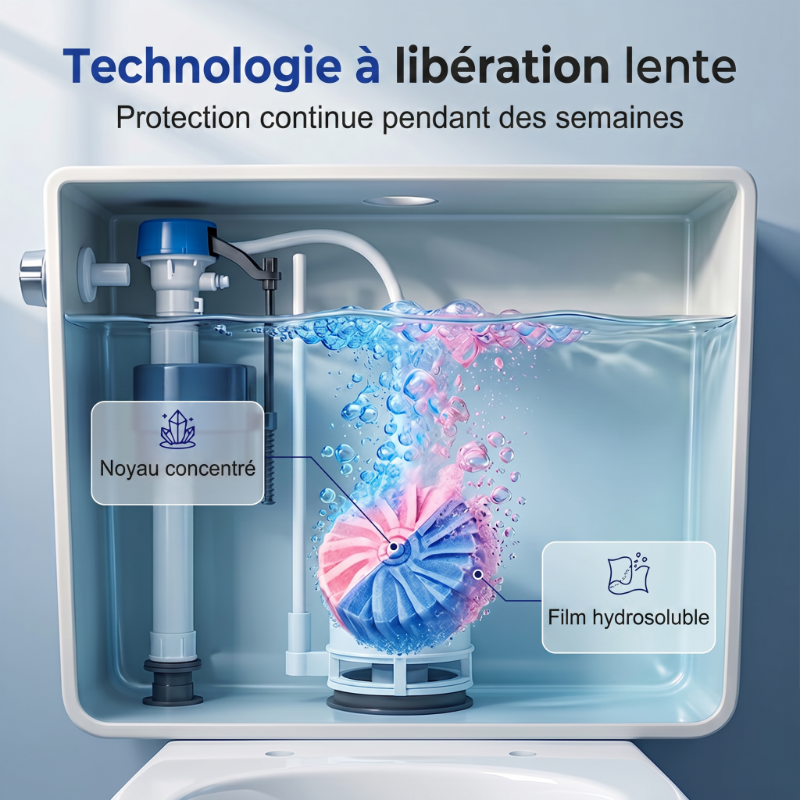 Pastillas limpiadoras automáticas para inodoro