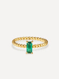 Elegant grønn spiralring
