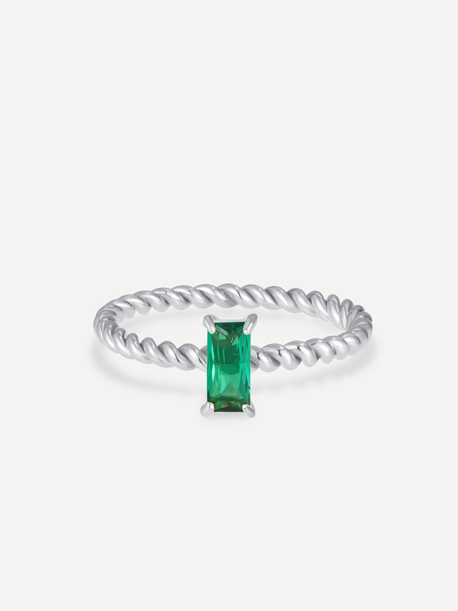 Anell Espiral Verd Elegant