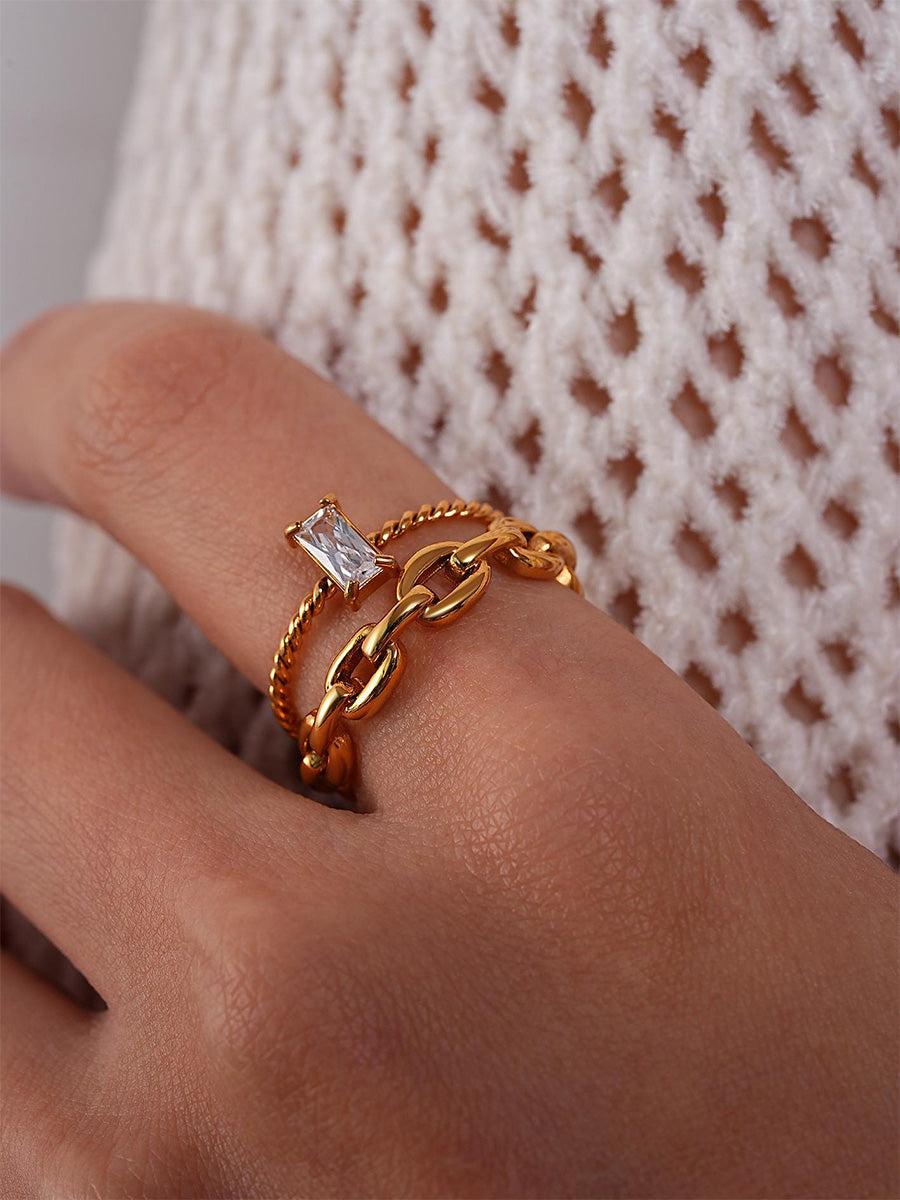 Bague Tressée Précieuse