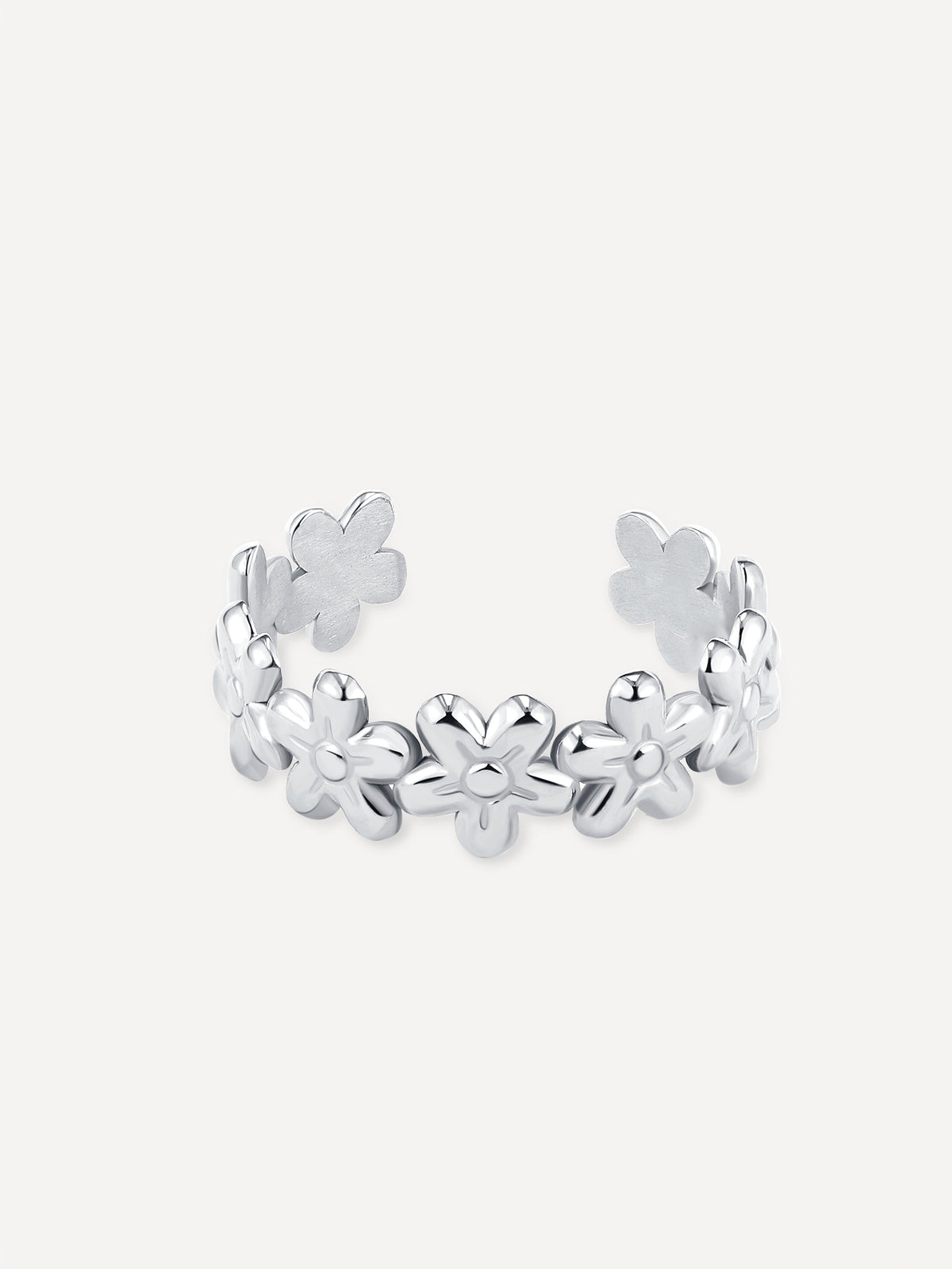 Anello Elegante con Fiore Selvatico
