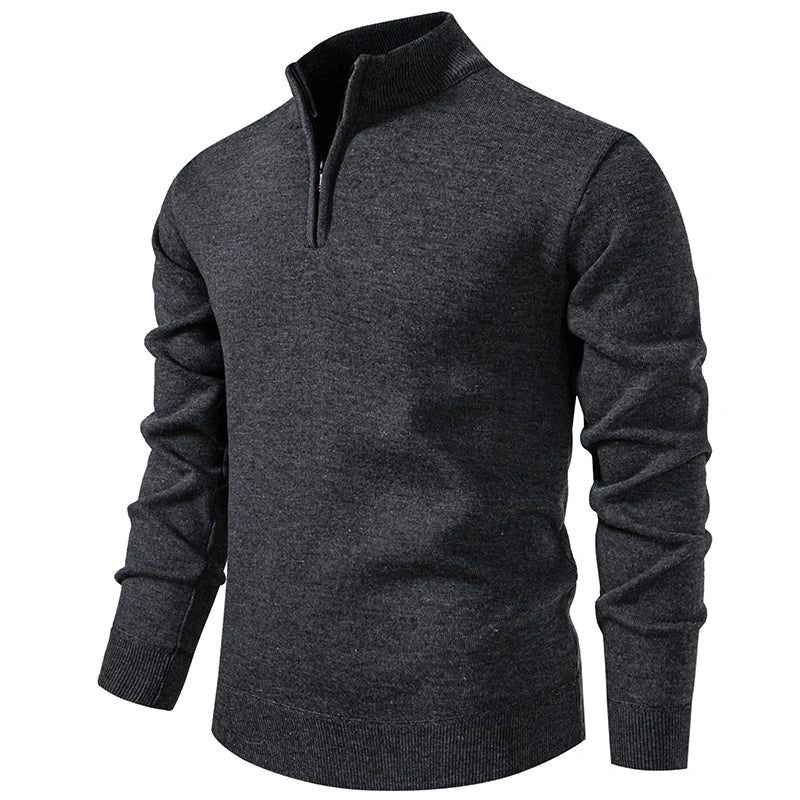 Pull en maille zippé