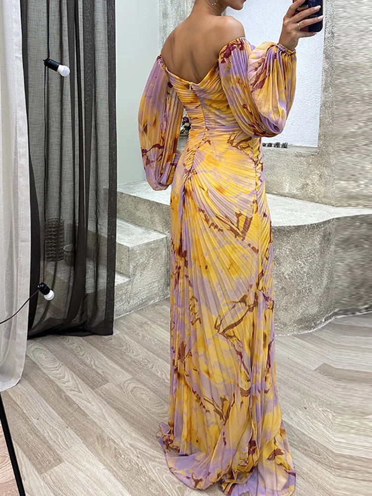 Robe longue élégante avec corsage
