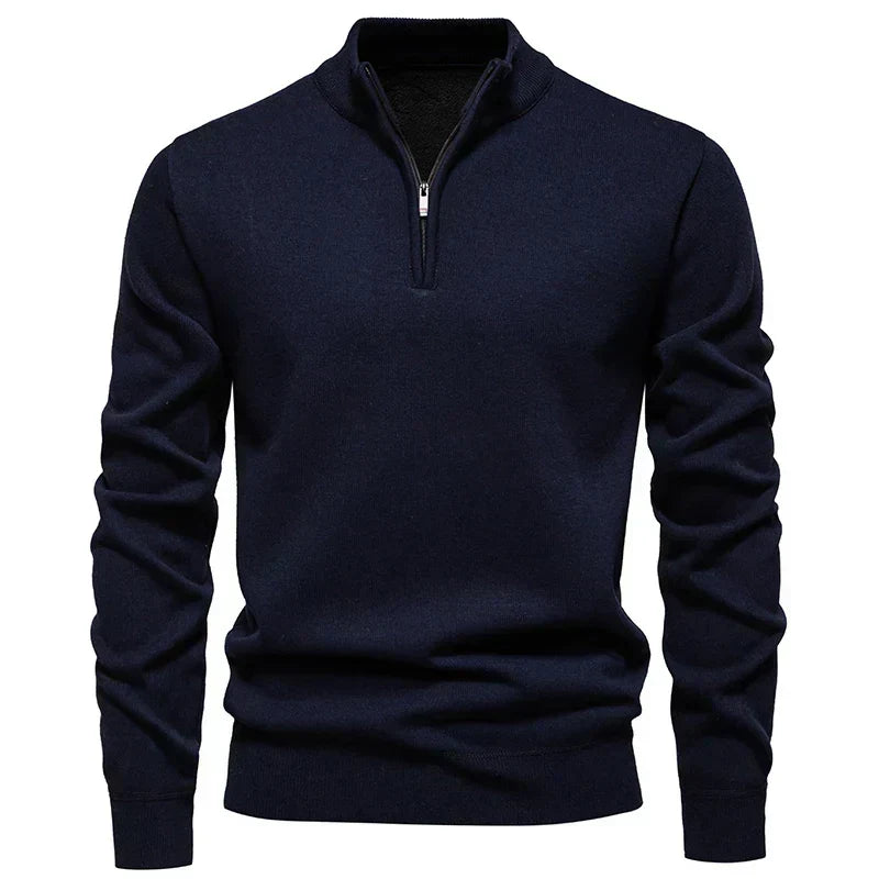Pull en maille zippé