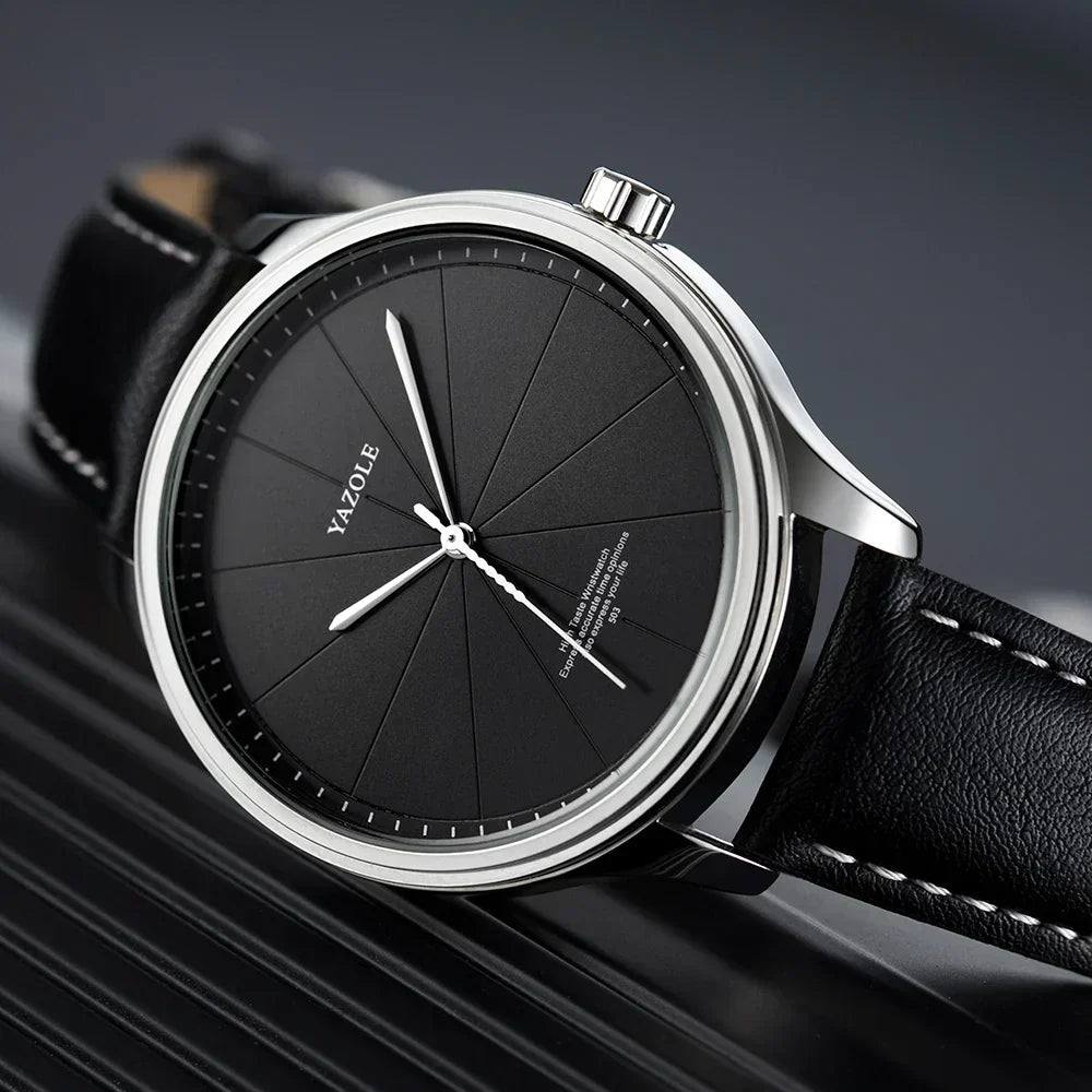 Reloj minimalista con esfera sunburst