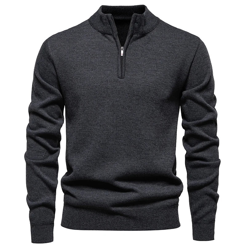 Pull en maille zippé