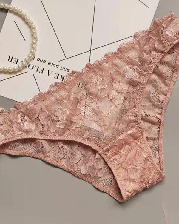 Culotte traforata in pizzo ornata di strass