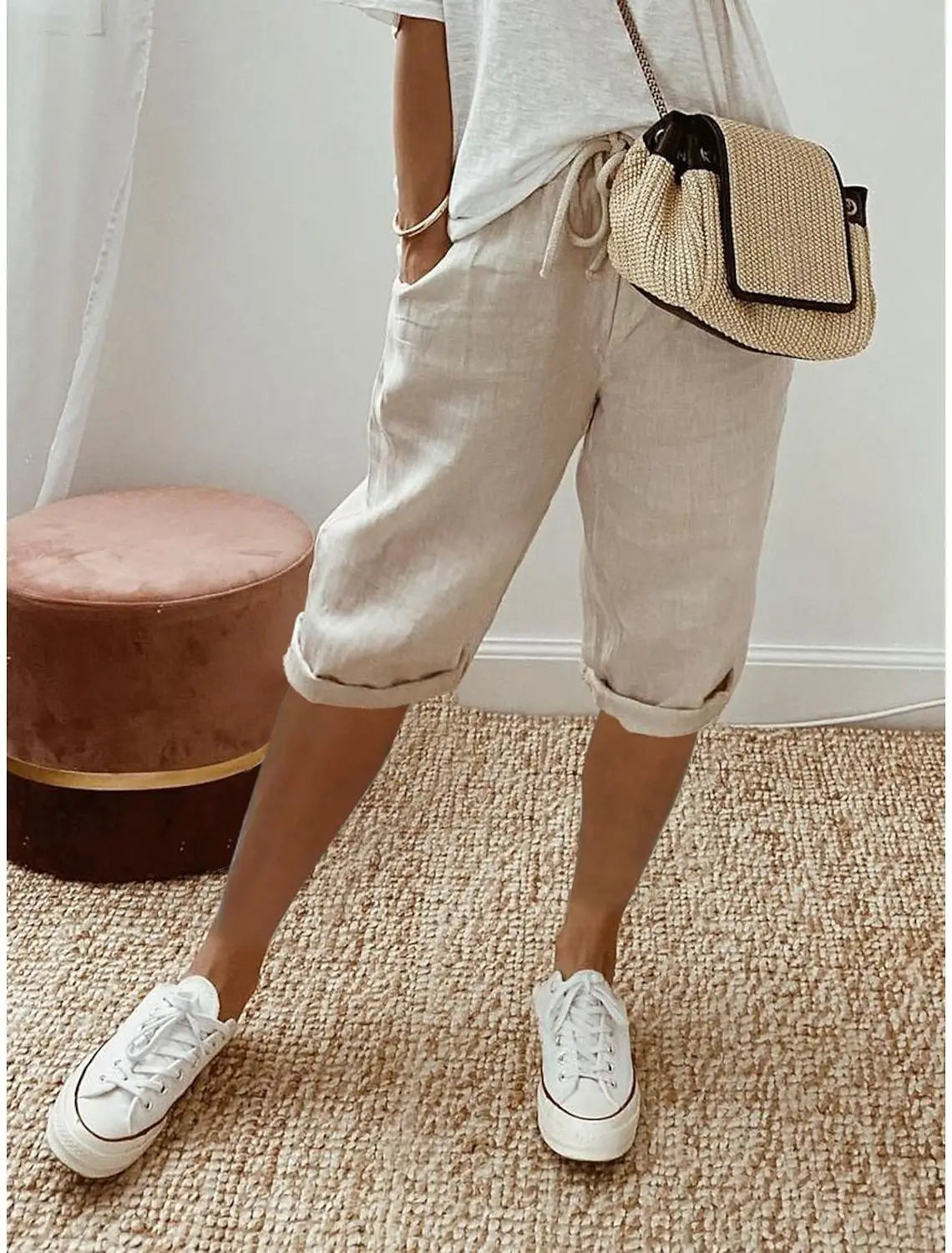 Short en lin frais