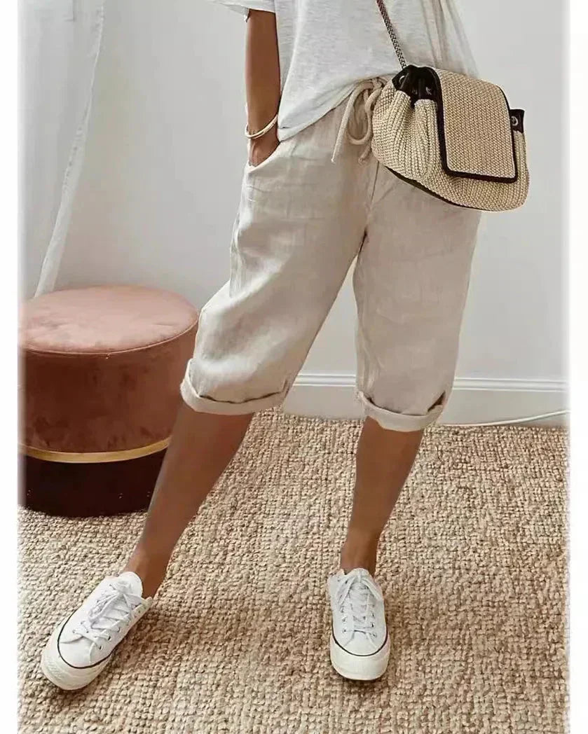 Short en lin frais