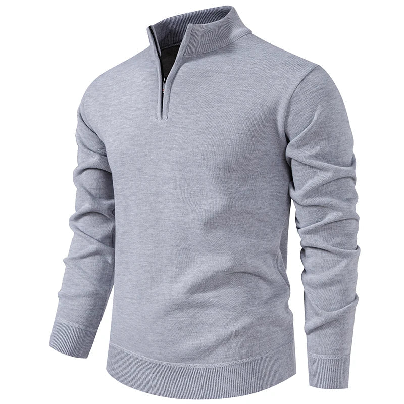 Pull en maille zippé