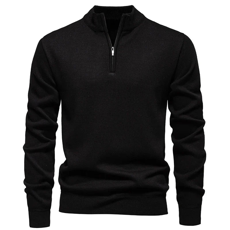 Pull en maille zippé