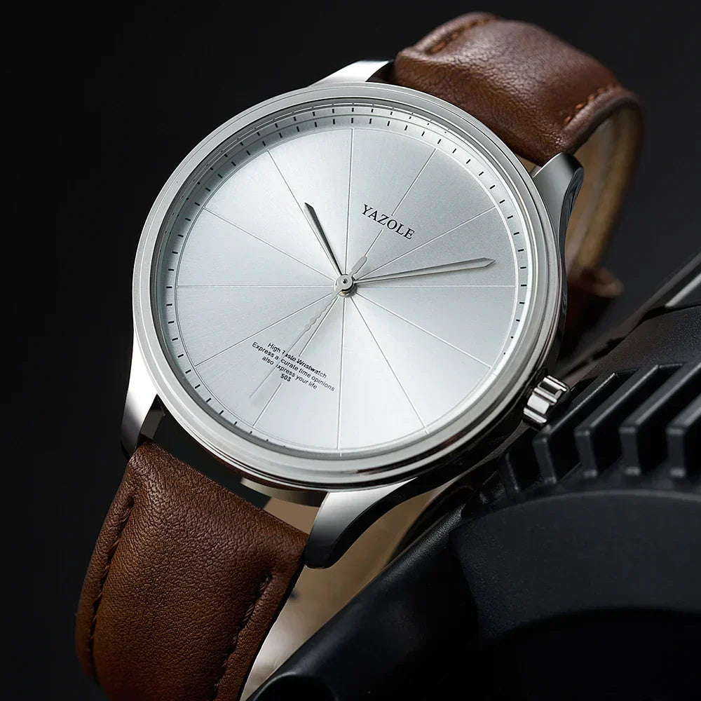 Reloj minimalista con esfera sunburst