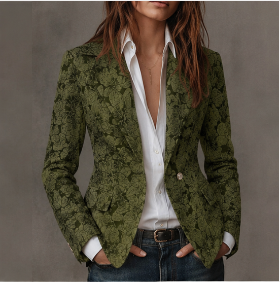 Blazer de jacquard entallat