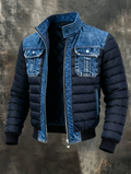 Hybridjakke med jeans-effekt