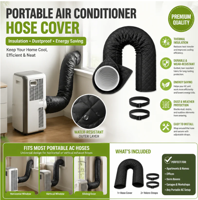 Funda para tubo de aire acondicionado portátil