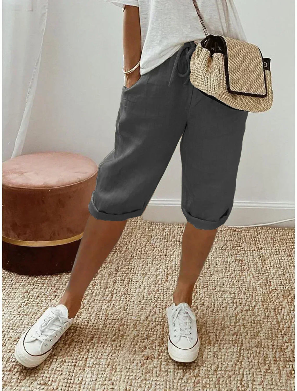 Costero | Pantalons curts de lli fresc