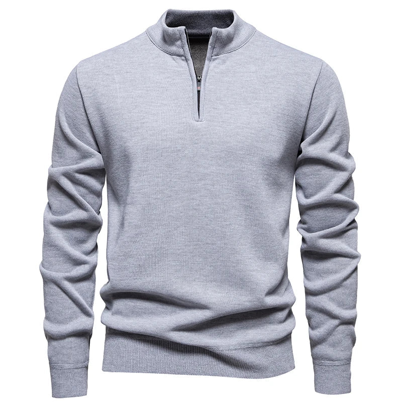 Pull en maille zippé