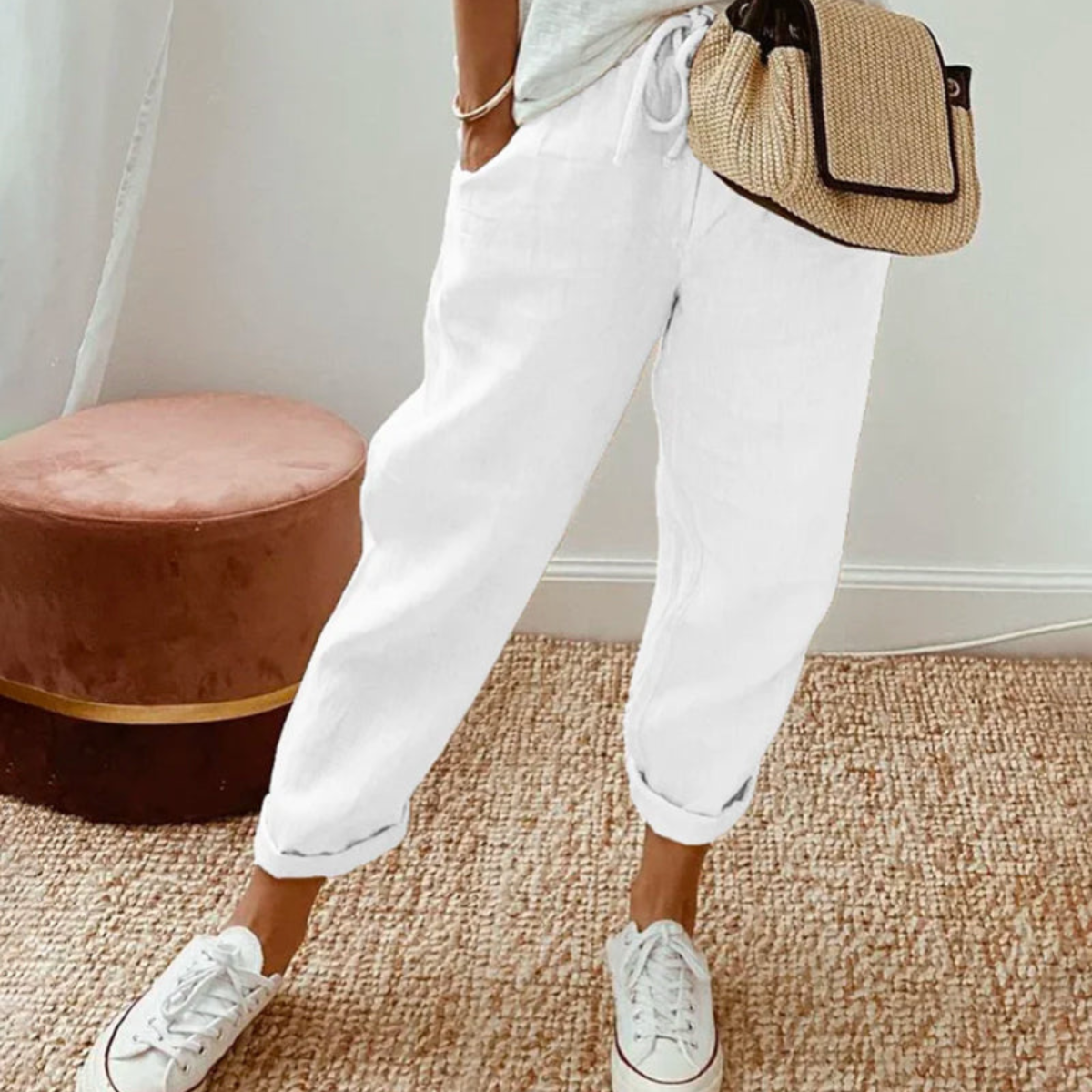 Pantalon élégant en coton