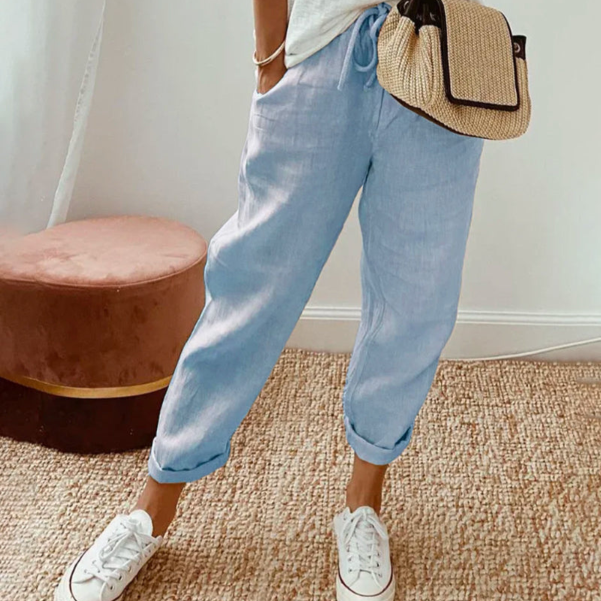 Pantalon élégant en coton