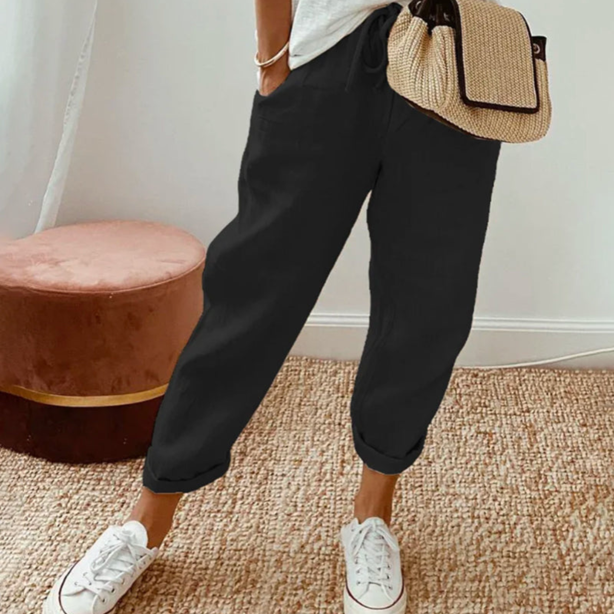 Pantalon élégant en coton
