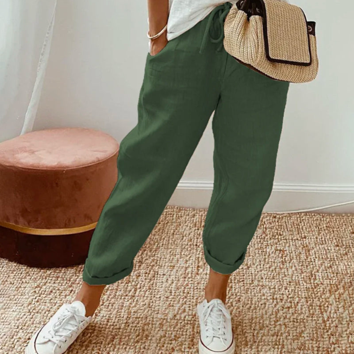 Pantalon élégant en coton