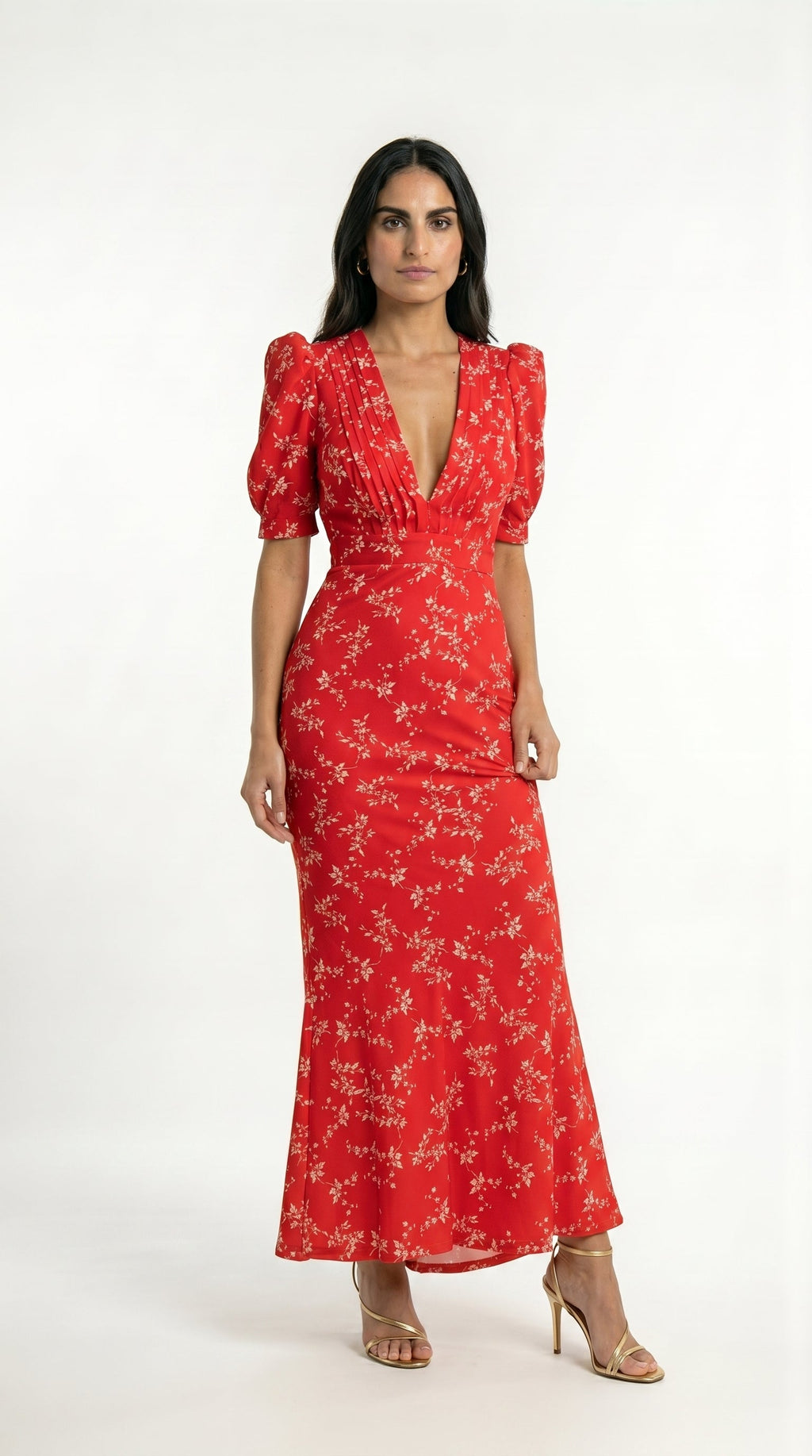 Amaia | Vestit amb disseny floral i coll en V