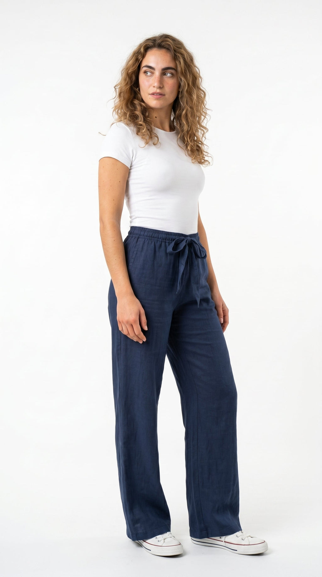 Pantalons elegants de lli