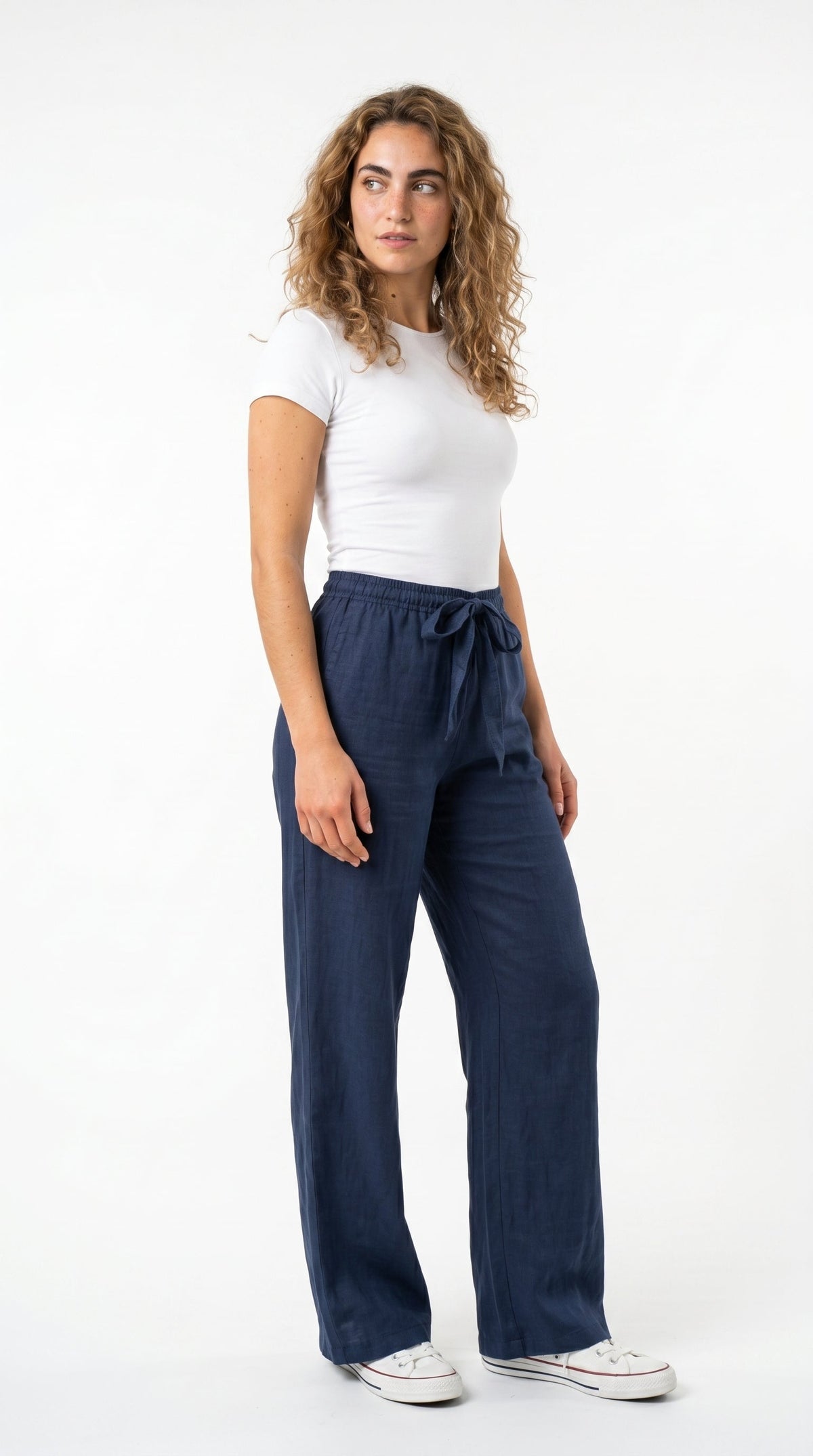 Pantalons elegants de lli
