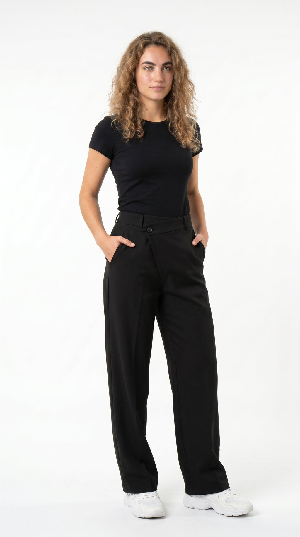 Pantaloni a gamba larga con design