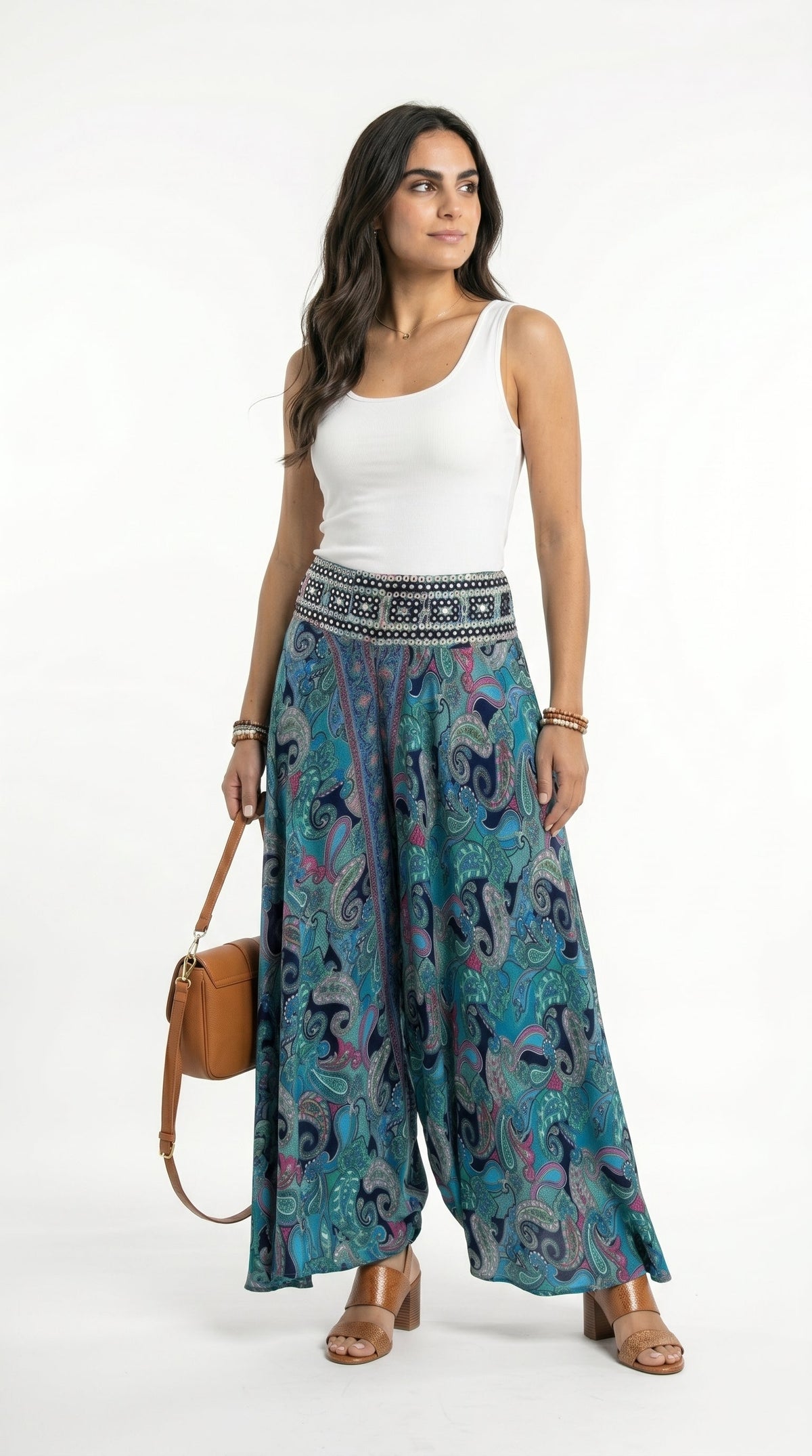Pantalon bohème imprimé