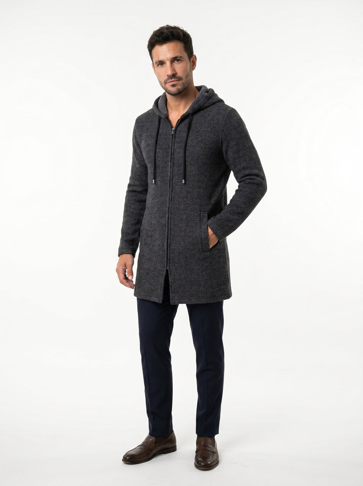 Manteau long élégant et décontracté