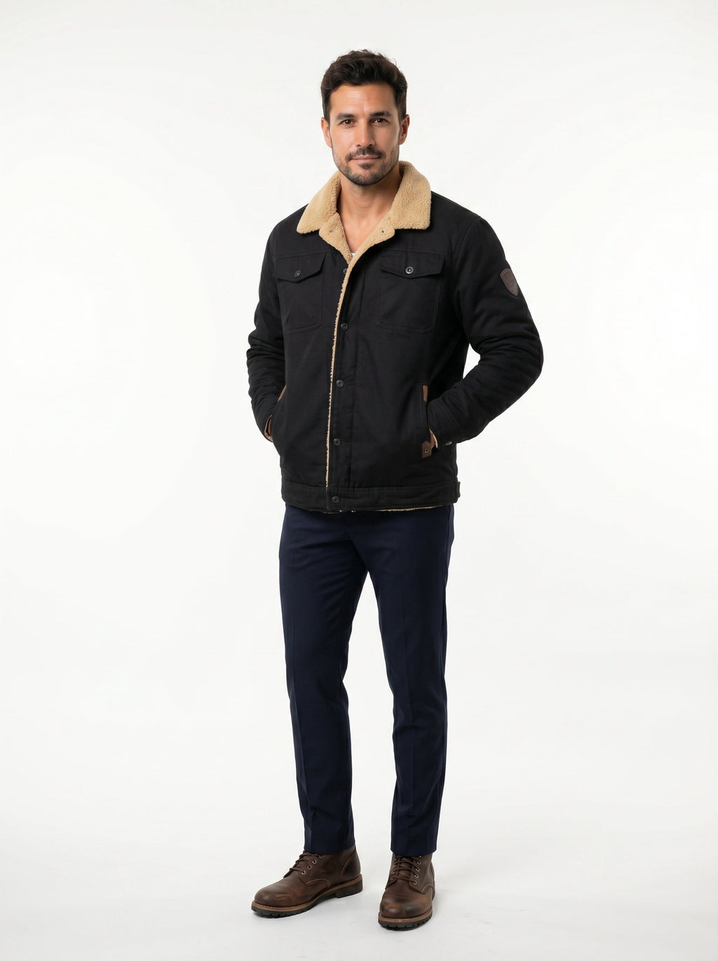 Chaqueta forrada para hombre casual y elegante