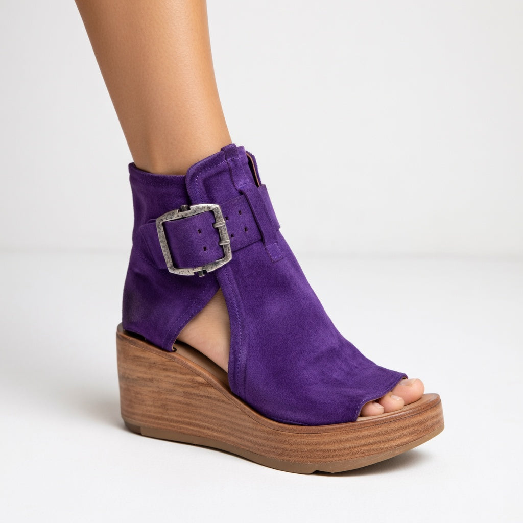 Talons compensés ouverts de style moderne