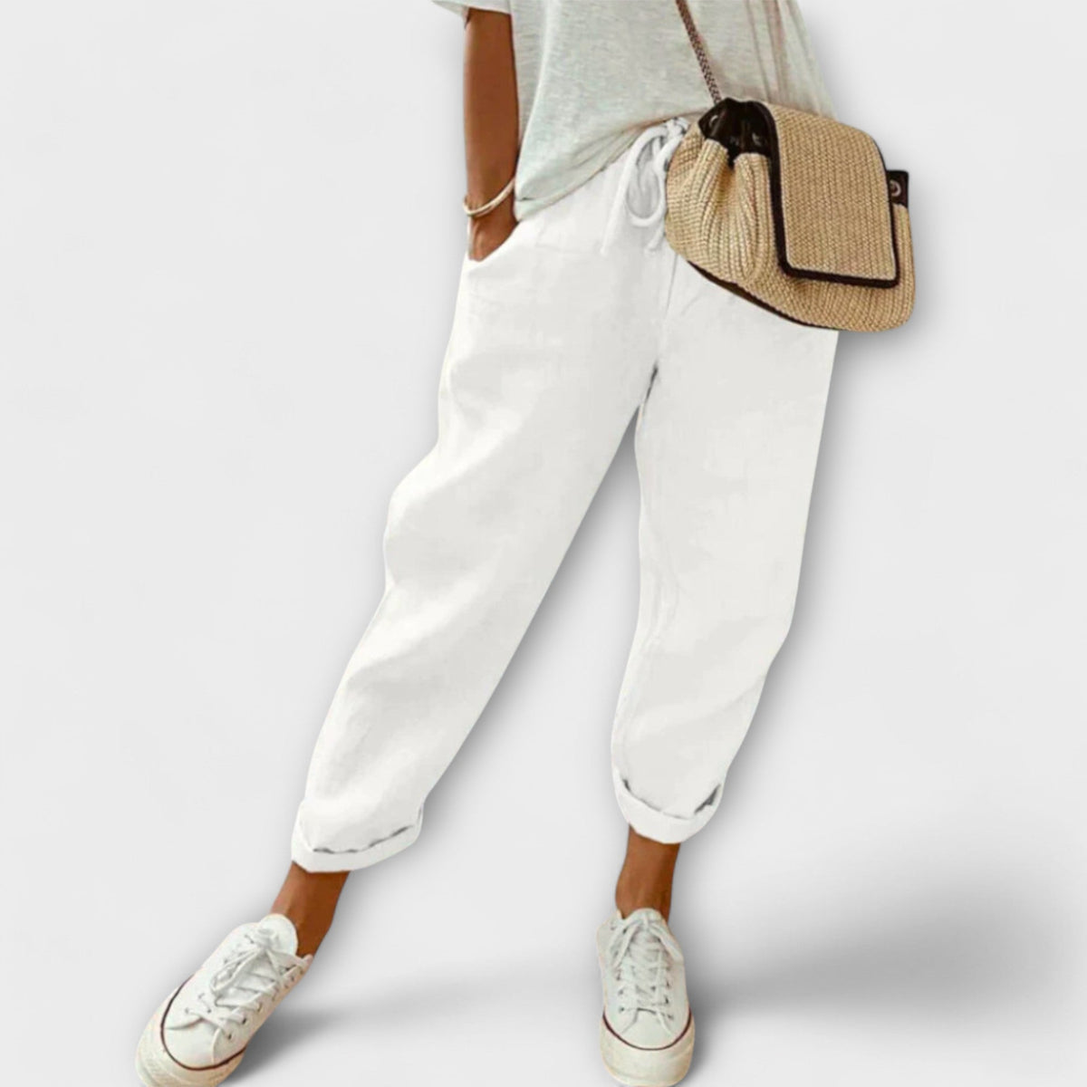 Pantaloni eleganti in lino