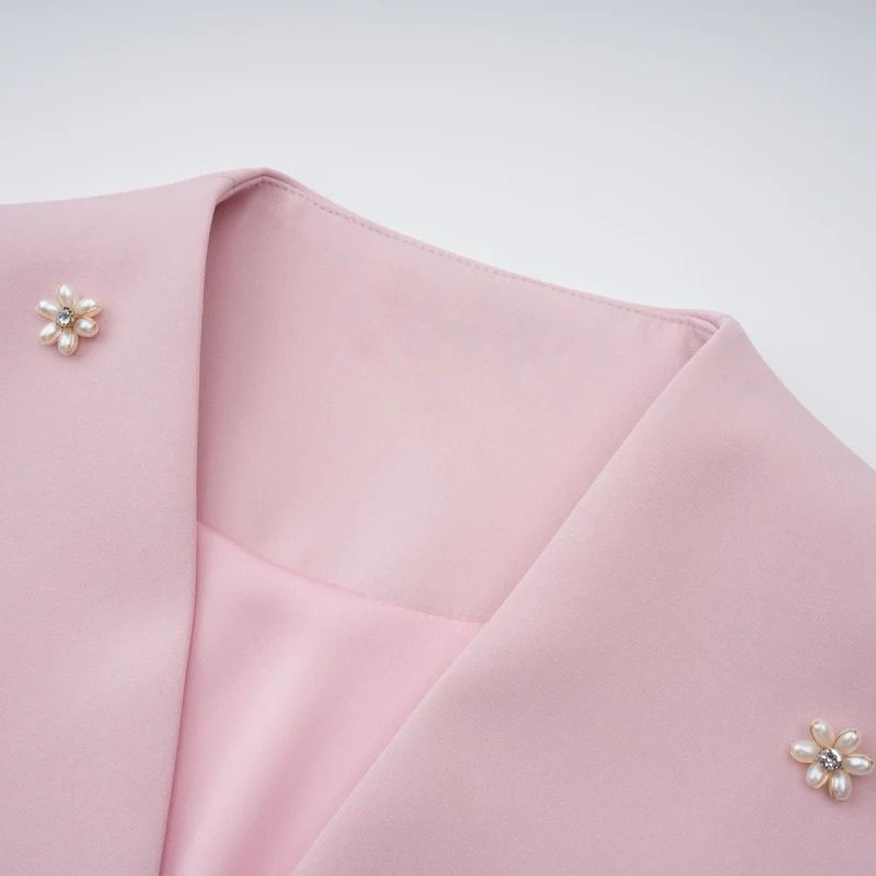 Conjunt de xal i corset rosa Zulema
