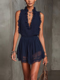 Monokini corto in garza plissettata