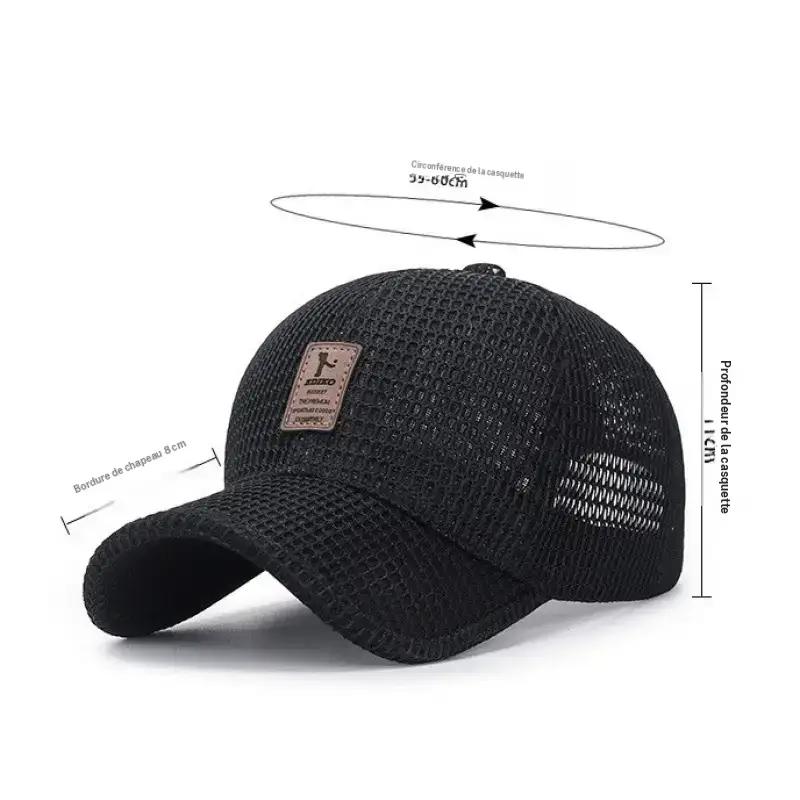 Gorra de béisbol ligera y transpirable para el verano