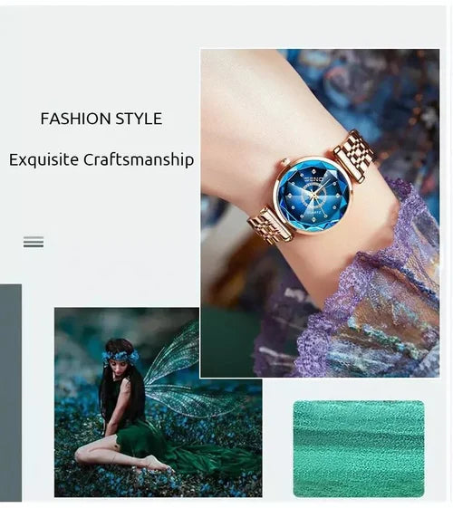 Orologio da donna con quadrante sfumato scintillante