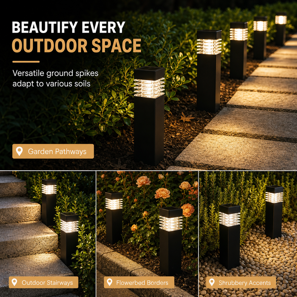 Lampe solaire de jardin à piquer pour l'extérieur