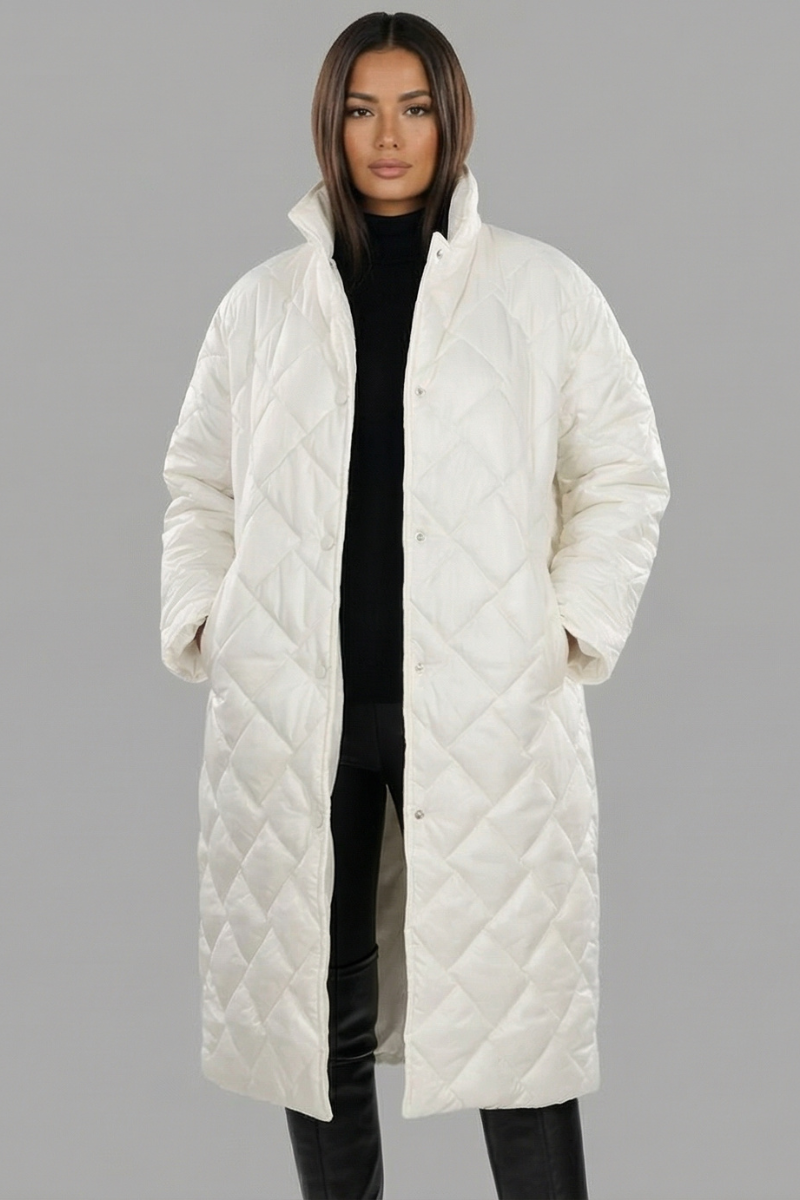 Manteau matelassé réversible léopard