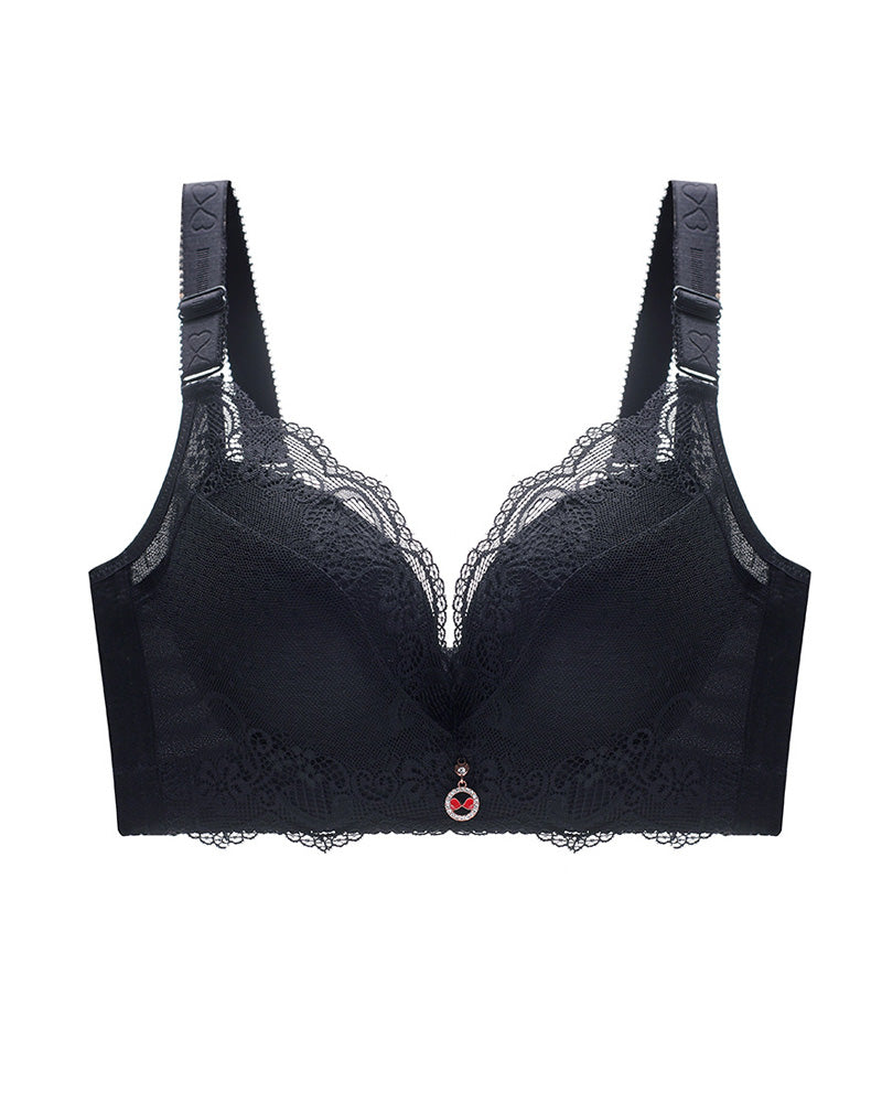 Soutiador push-up entallat de renda amb varetes